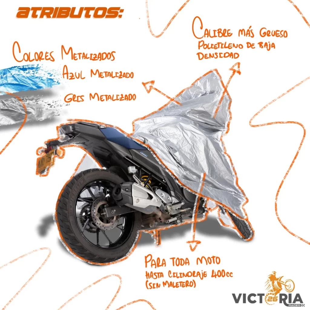 atributos de la carpa metalizada para motos