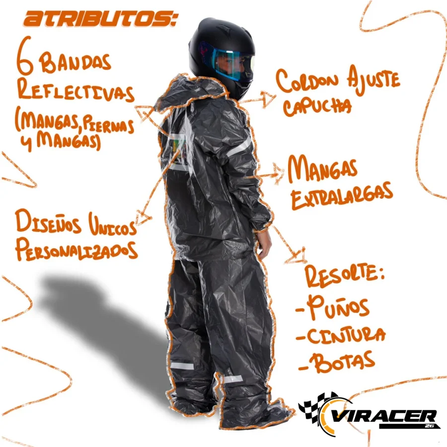 Combo impermeable Familia, hombre, mujer y niño - Imagen 2